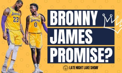 Lebron and Bronny James in Laker uniforms looks nice doesn't it?